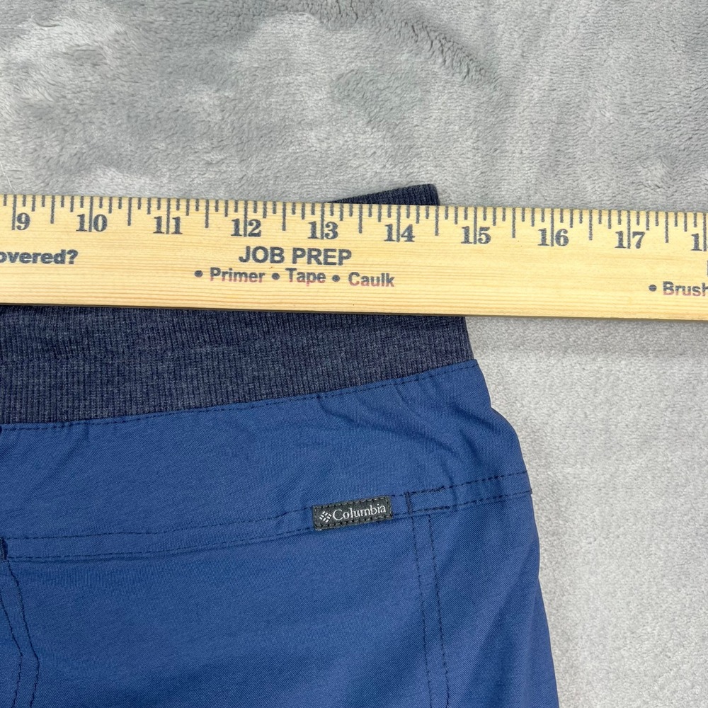 Columbia Capri Pants Womens M Blue Elastic Waist Drawstring Cargo Hiking - Picture 6 of 7